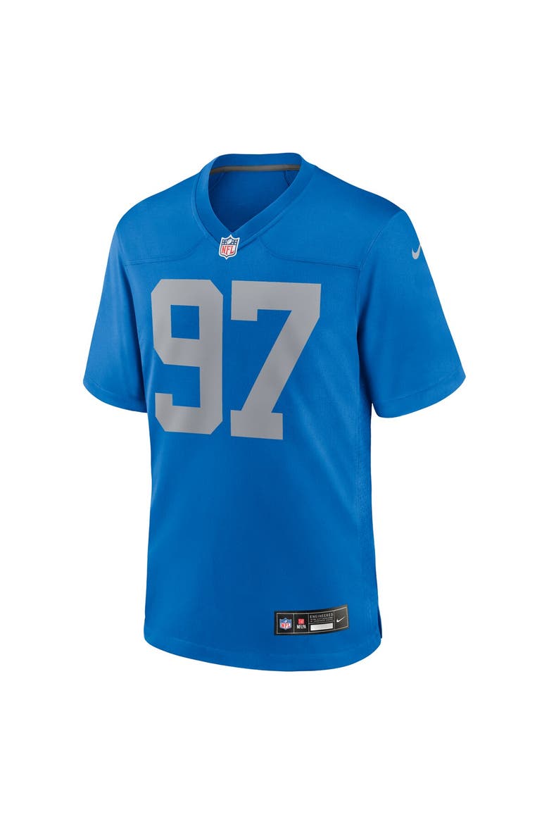 Men's Nike Aidan Hutchinson  Blue Detroit Lions Alternate Game Jersey, Alternate, color, Blue