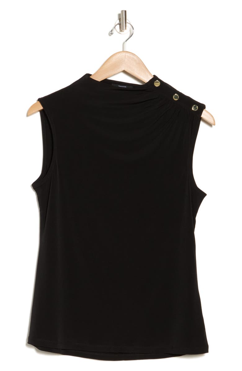 T Tahari Sleeveless Mock Neck Top, Alternate, color,