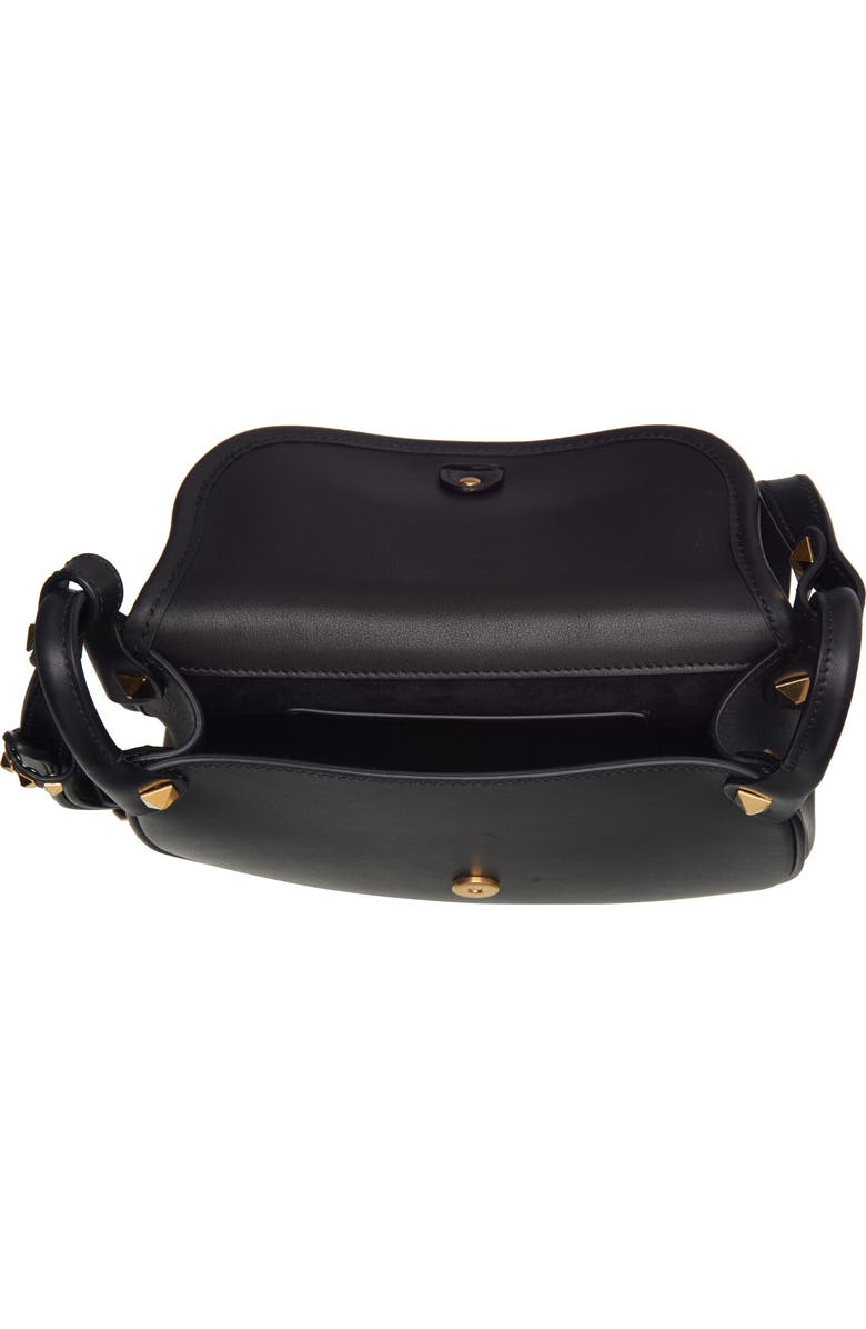 Valentino Garavani Small Flaneuse Leather Shoulder Bag, Alternate, color, Black