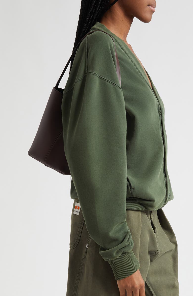 JW Anderson Small JWA Corner Leather Bucket Bag, Alternate, color, Black 999