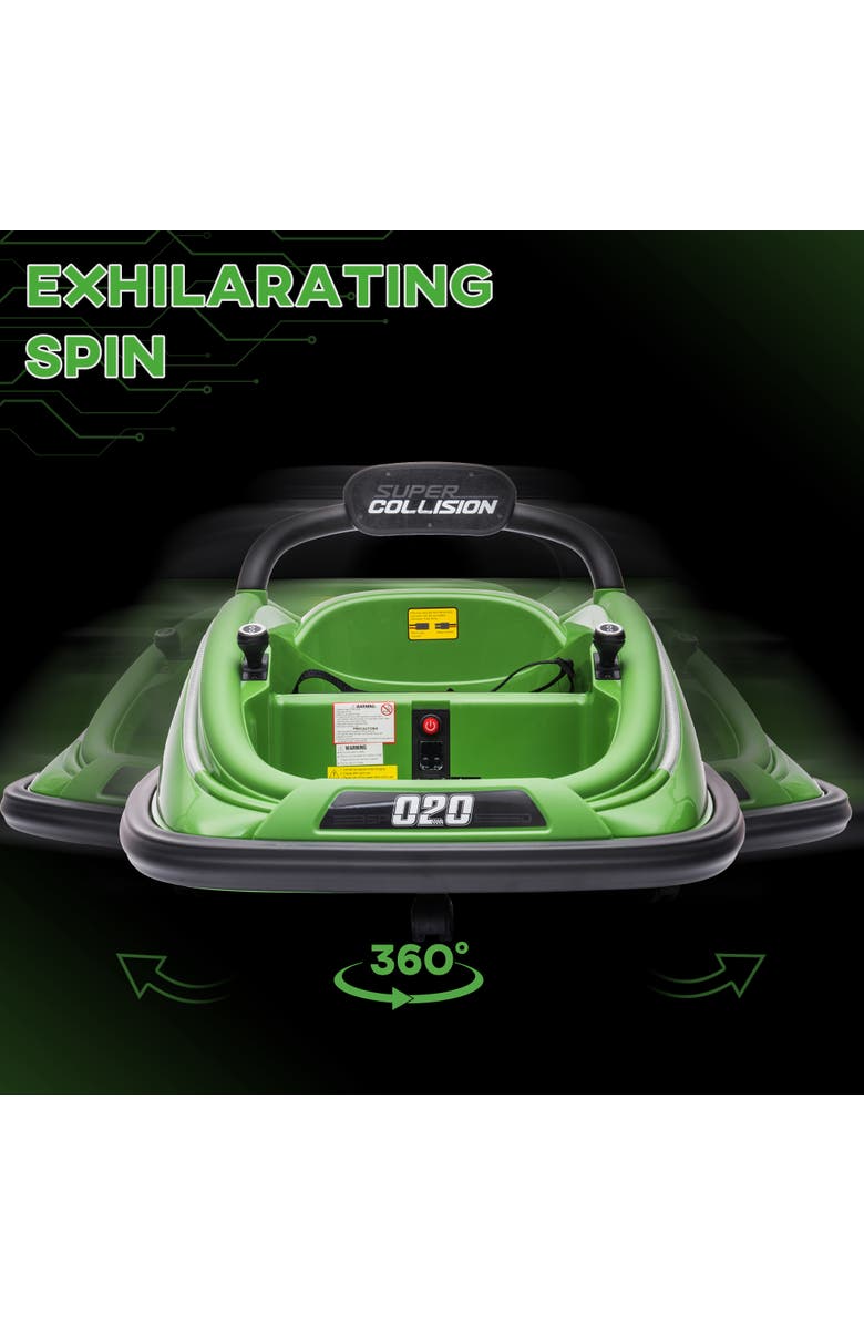 Aosom 12V Kids Electric Sports Car with Parent Remote, Bluetooth, Horn, Music, LED, Alternate, color, Green