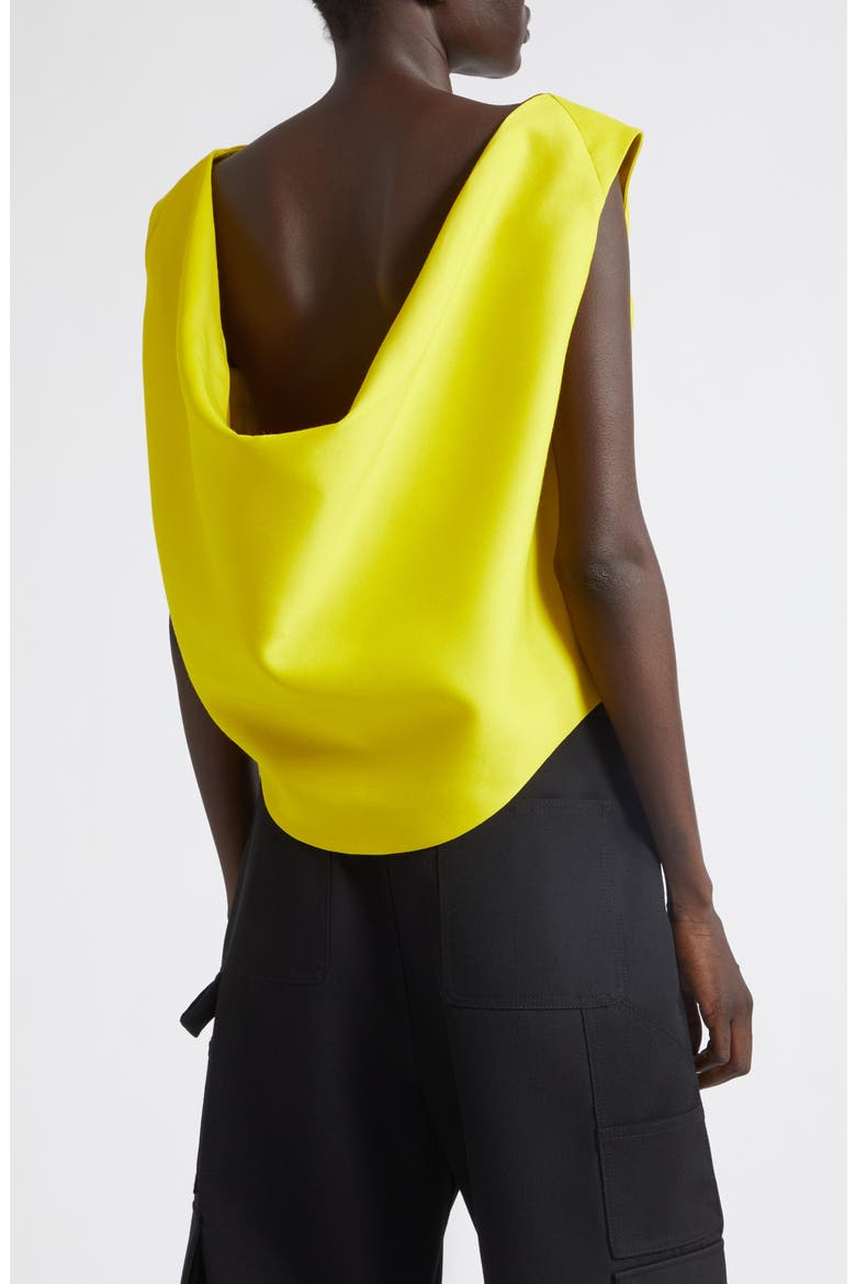 Crop Wool & Silk Drape Back Top, Alternate, color, 7200 LEMON