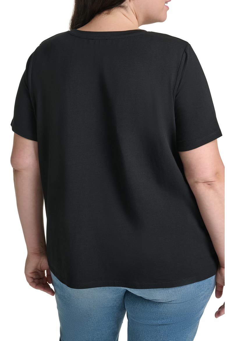 Placed Print Top, Alternate, color, CHERRY LACQUER COMBO