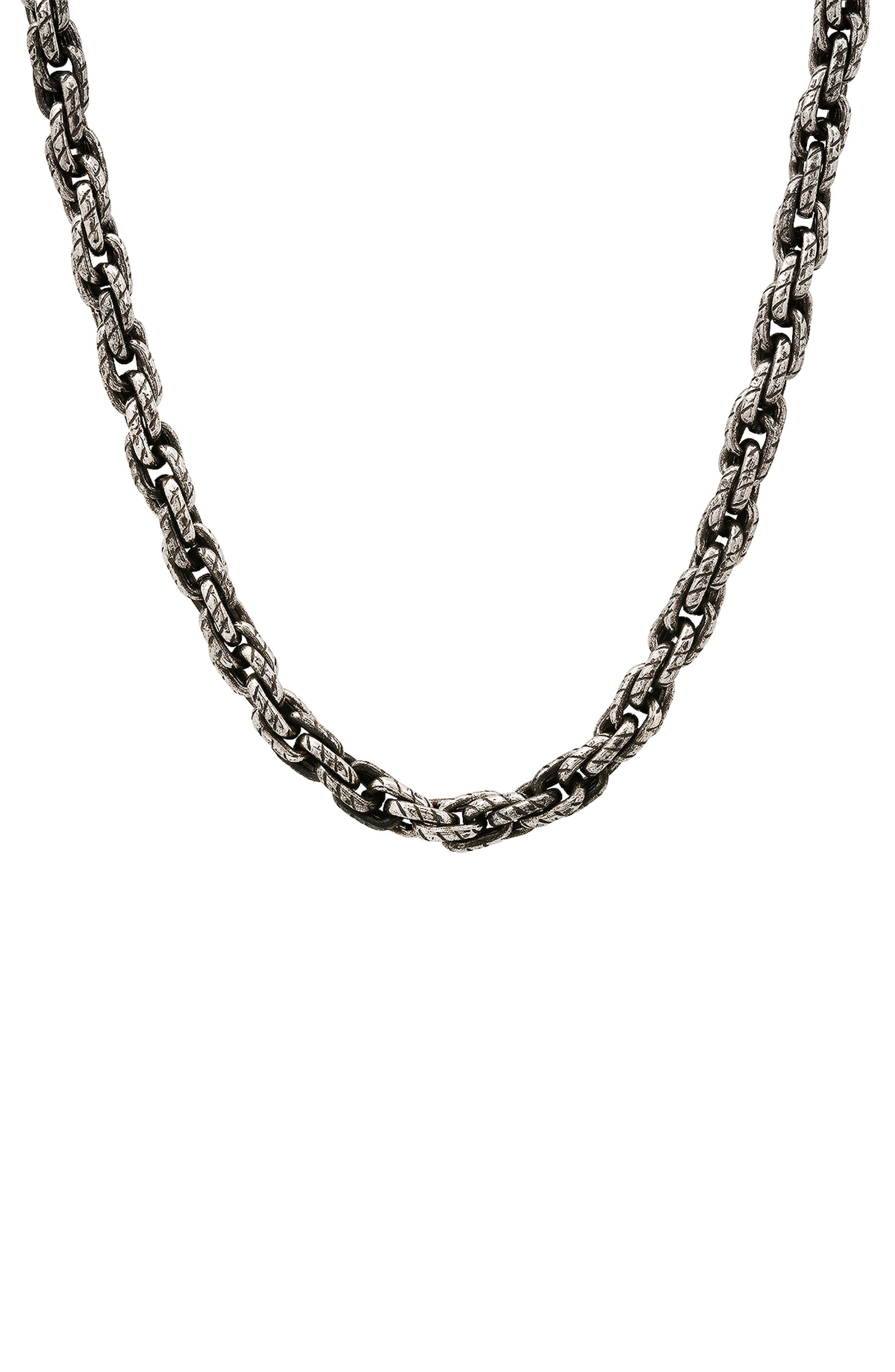 Oxidized Stainless Steel Necklace