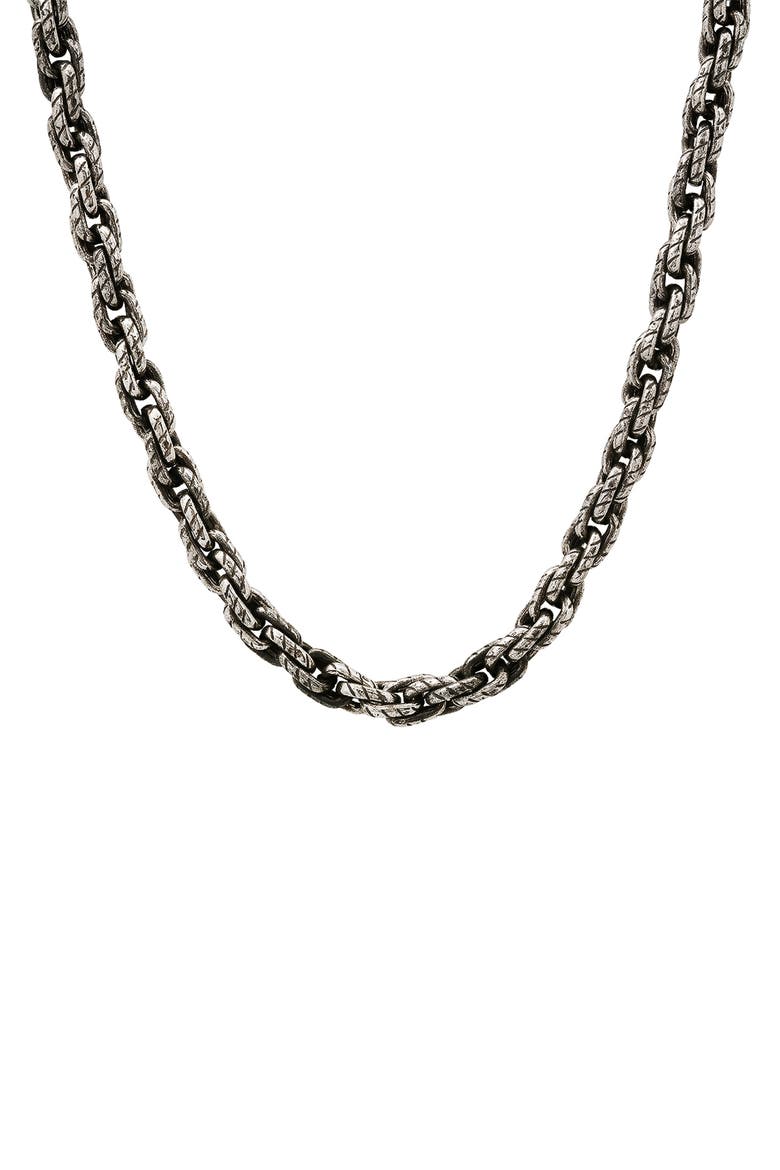 Oxidized Stainless Steel Necklace, Main, color, OXIDIZED