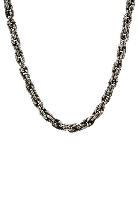 Oxidized Stainless Steel Necklace