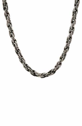 Oxidized Stainless Steel Necklace