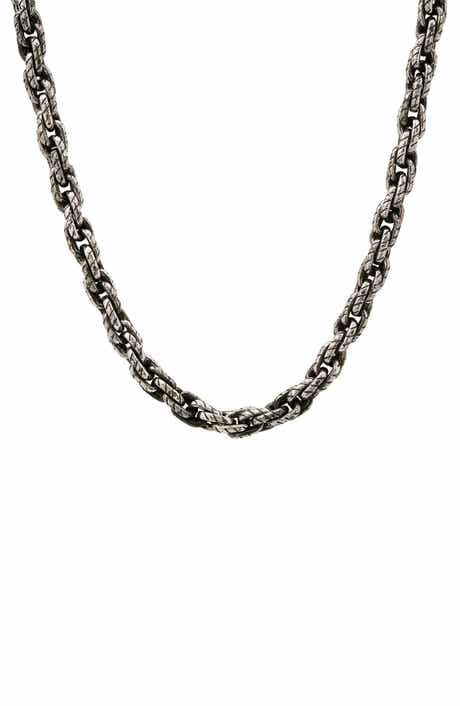 Oxidized Stainless Steel Necklace