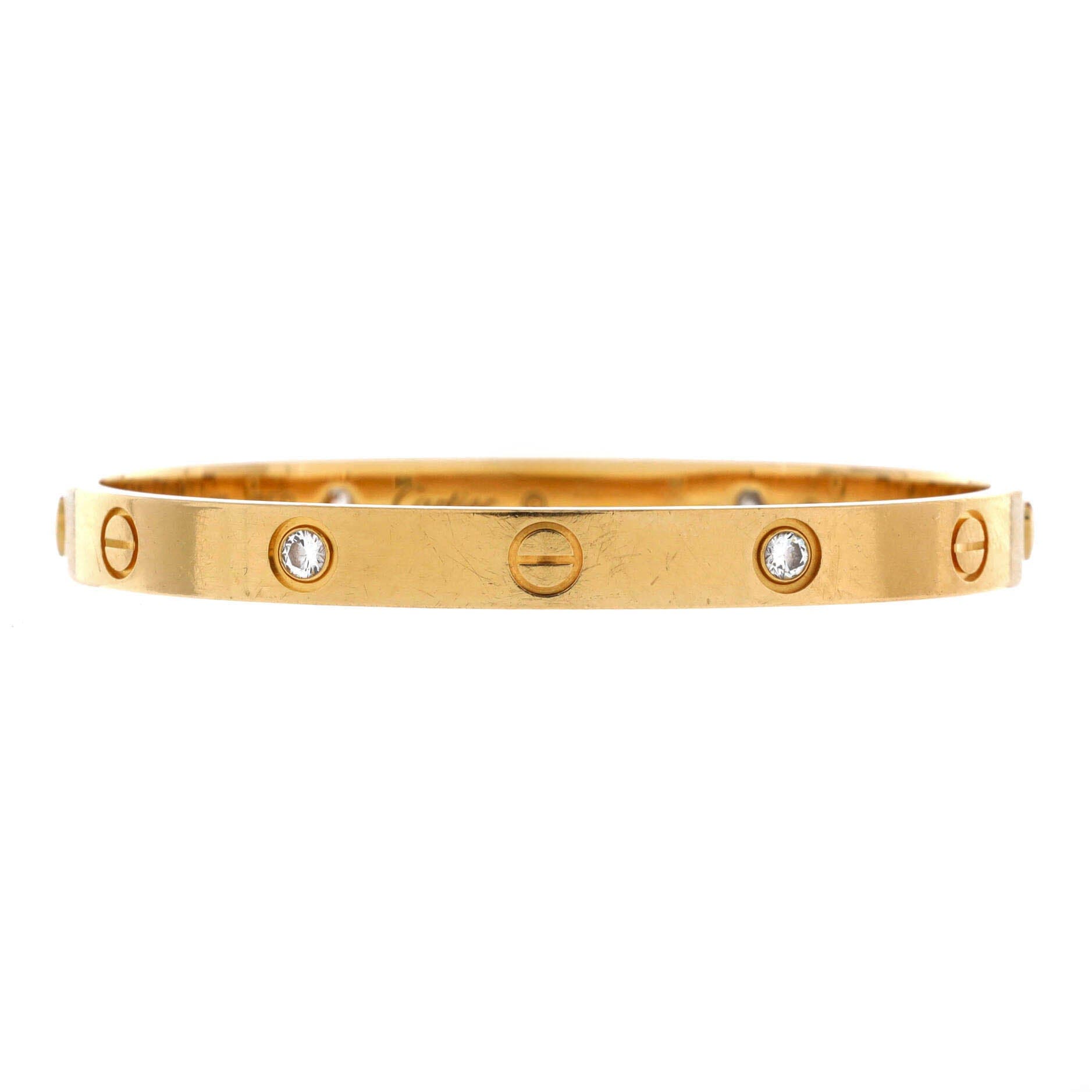 Love 4 Diamond Bracelet 18K Yellow Gold with Diamonds, Main, color, Metallic Gold