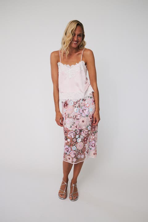 Brooklyncras Embellished Midi Skirt
