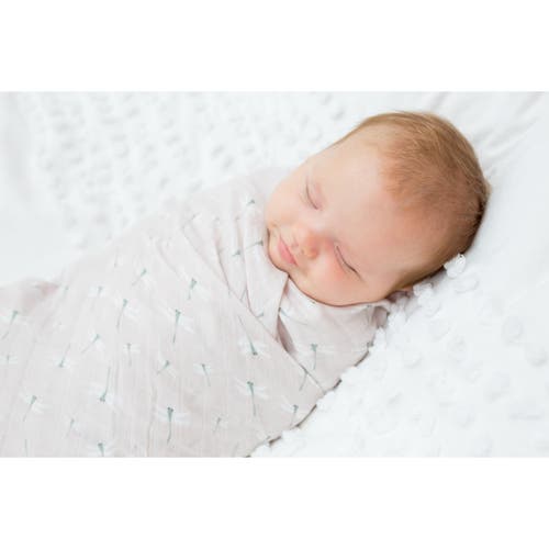 Lulujo Cotton Muslin Swaddles 2 Pack In Vintage Floral/dragonfly