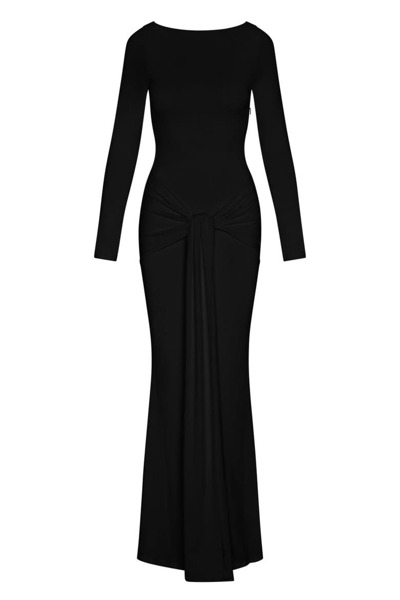 Oasis Knot Maxi Dress, Alternate, color, Black