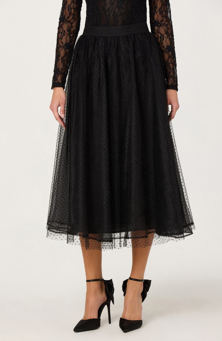ASTR the Label Lela Tulle Skirt, Alternate, color, Black