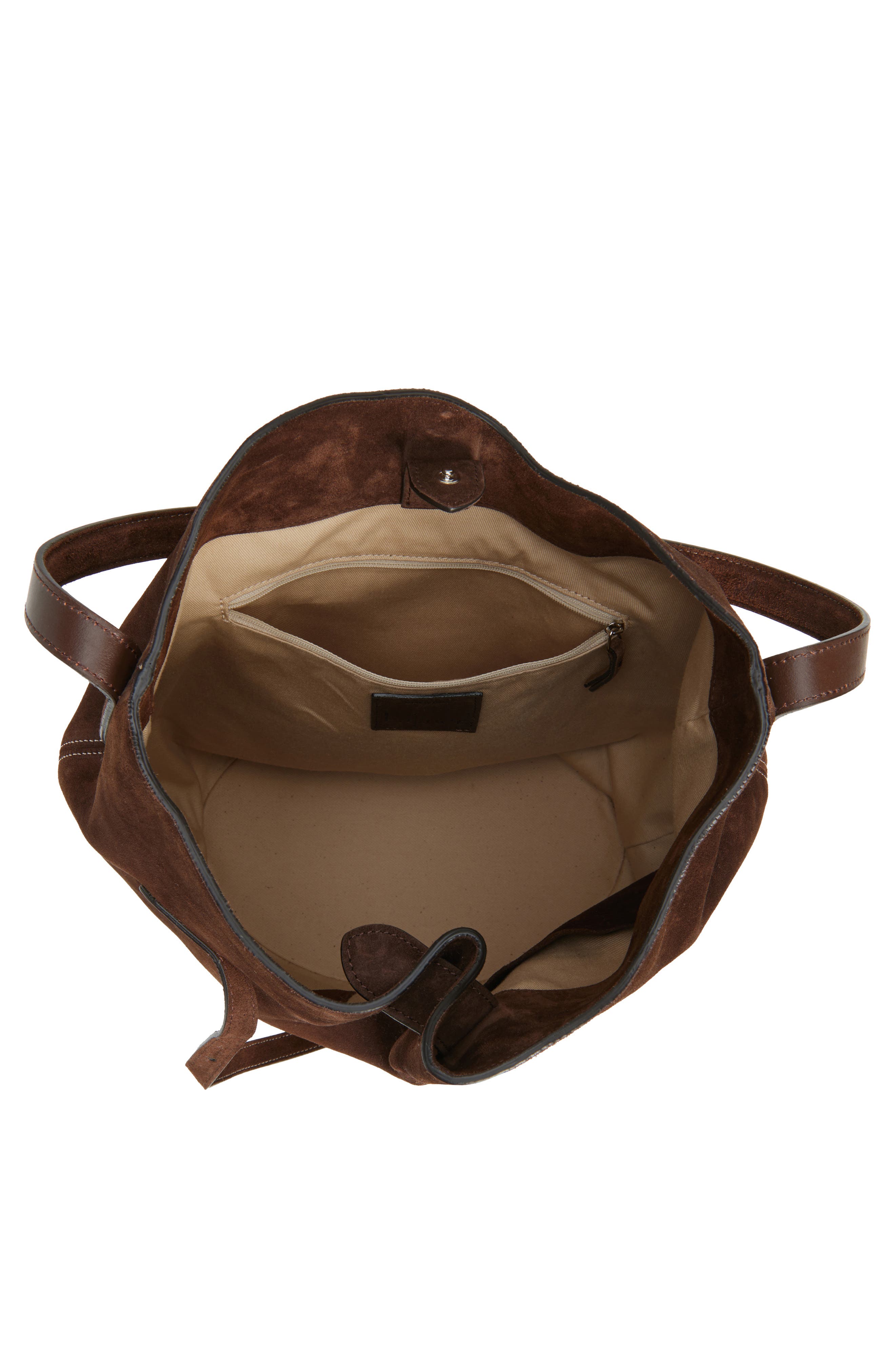 LIFFNER Large Belted Bucket Bag, Alternate, color, Dark Brown