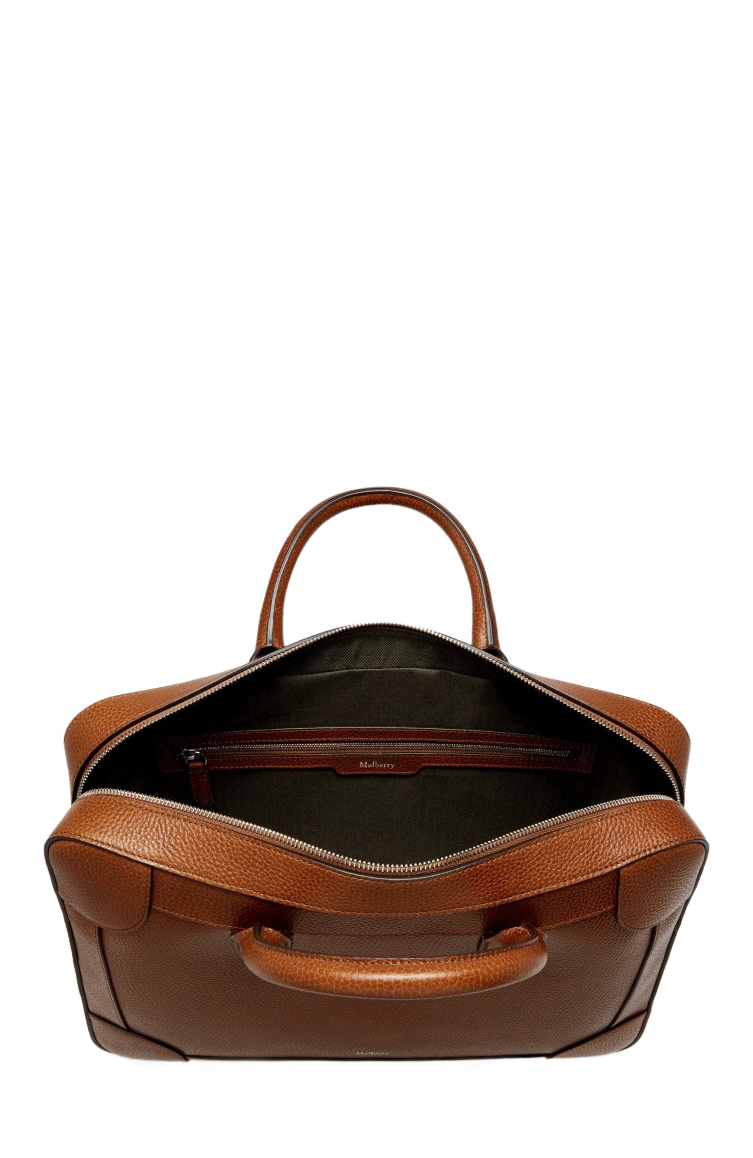 Mulberry Belgrave Leather Briefcase, Alternate, color, Oak