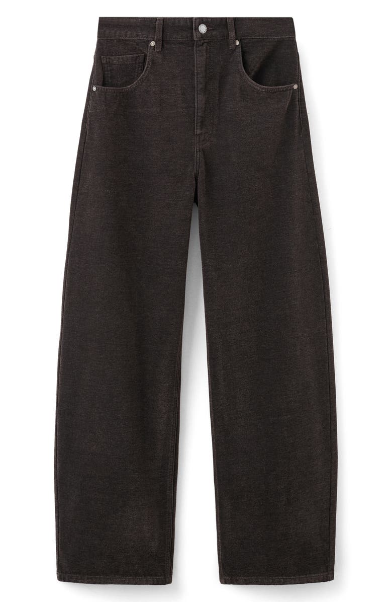 MANGO Balloon Velvet Jeans, Alternate, color, Chocolate