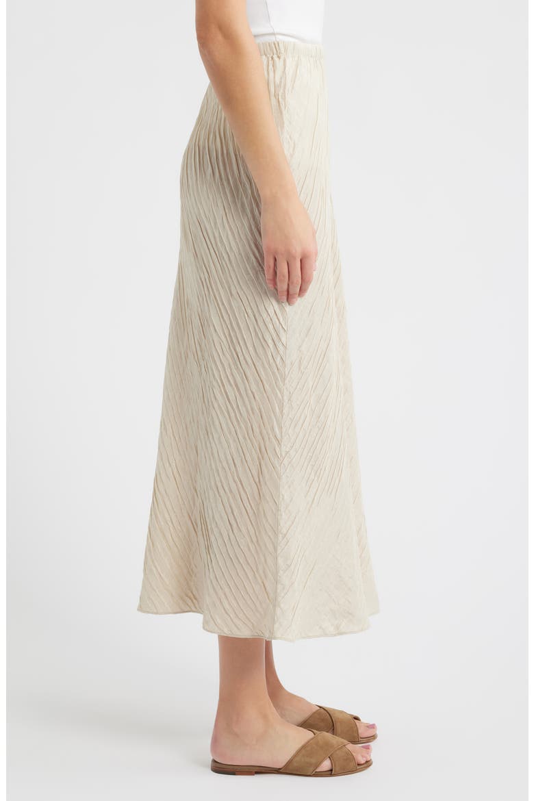 Stretch Silk Bias Cut Midi Skirt, Alternate, color, PAPYRUS