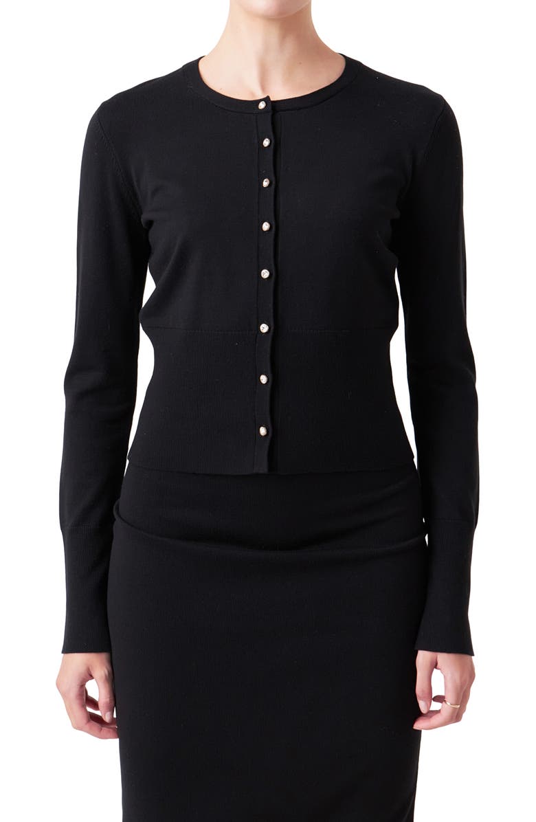 Endless Rose Embellished Button Cardigan, Alternate, color,