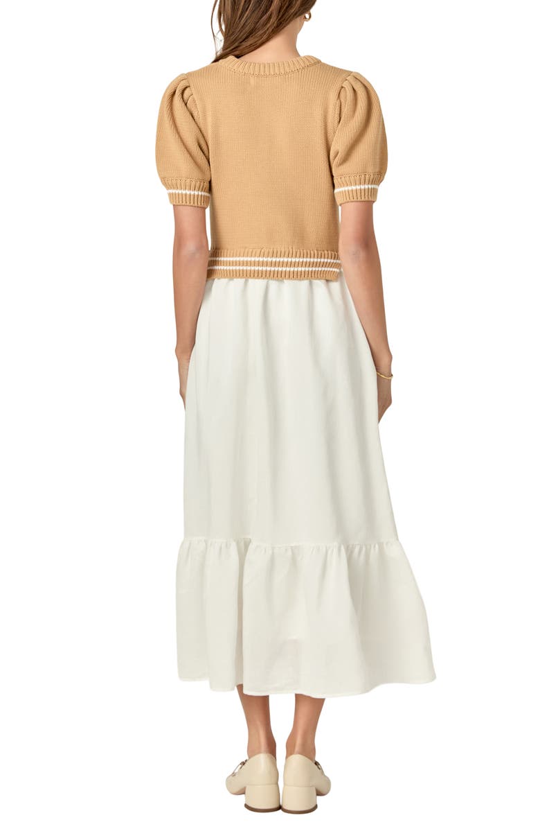 English Factory Mixed Media Midi Dress, Alternate, color,