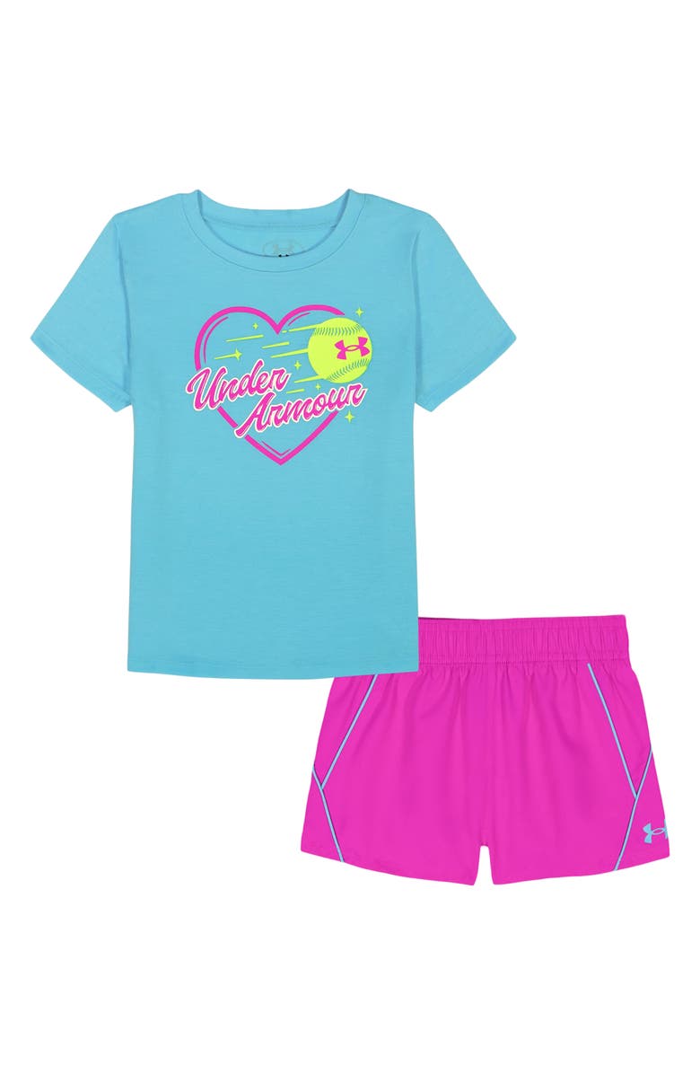 Under Armour Kids' Graphic Tee & Woven Shorts Set, Main, color,