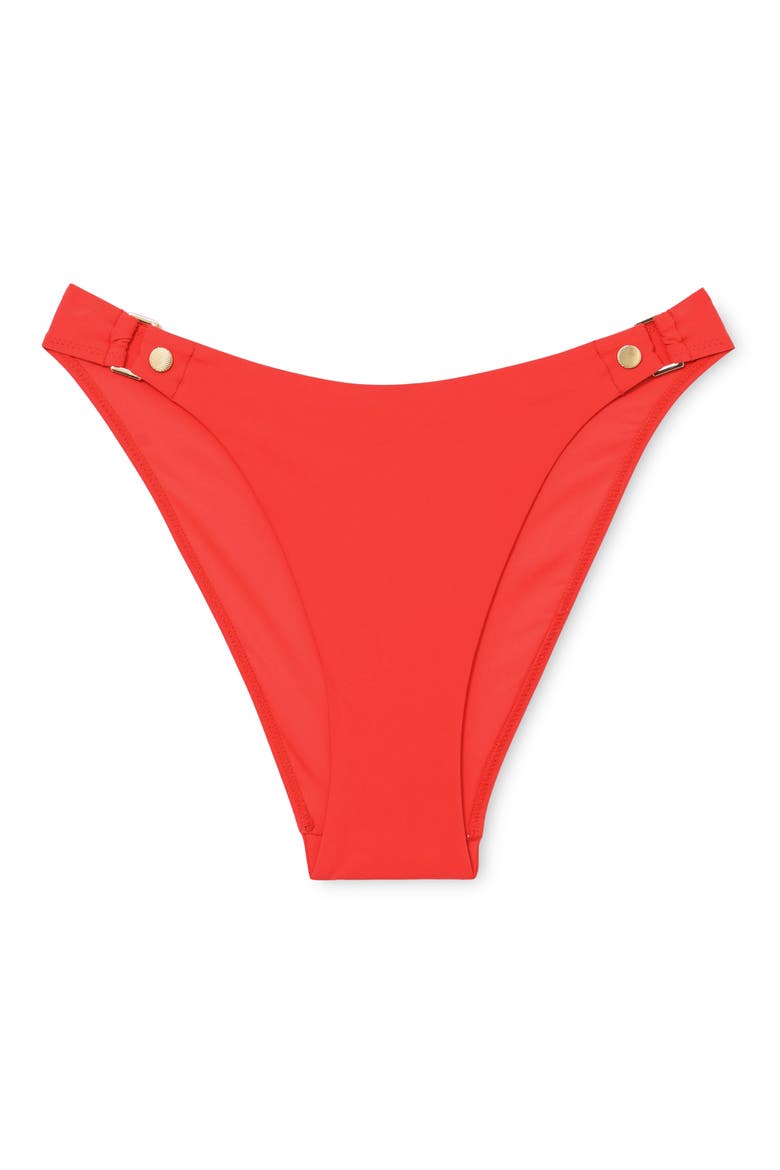 Sandy Bikini Bottoms, Alternate, color, CORAL ORANGE