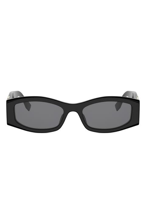 Forever Fendi 54mm Rectangular Sunglasses