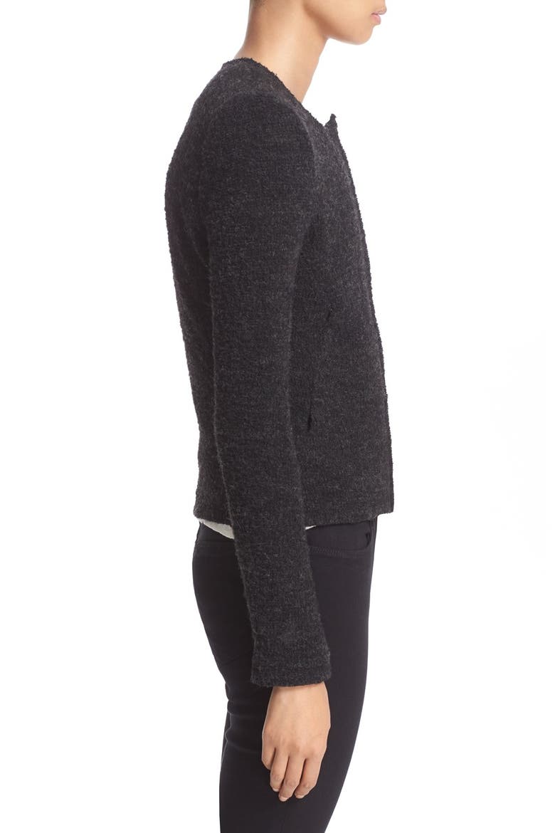 Asymmetrical Zip Knit Jacket, Alternate, color, DARK GREY