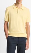 Vince Short Sleeve Wool & Cashmere Polo Sweater