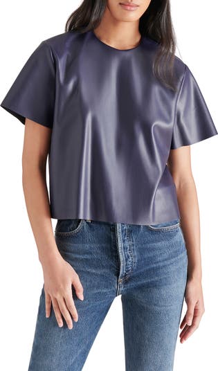Steve Madden Ezra Faux Leather Top | Nordstromrack