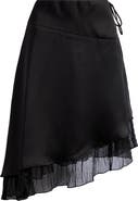 Princess Polly Rosemead Chiffon Trim Satin Midi Skirt