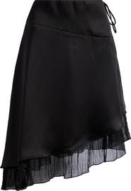 Princess Polly Rosemead Chiffon Trim Satin Midi Skirt
