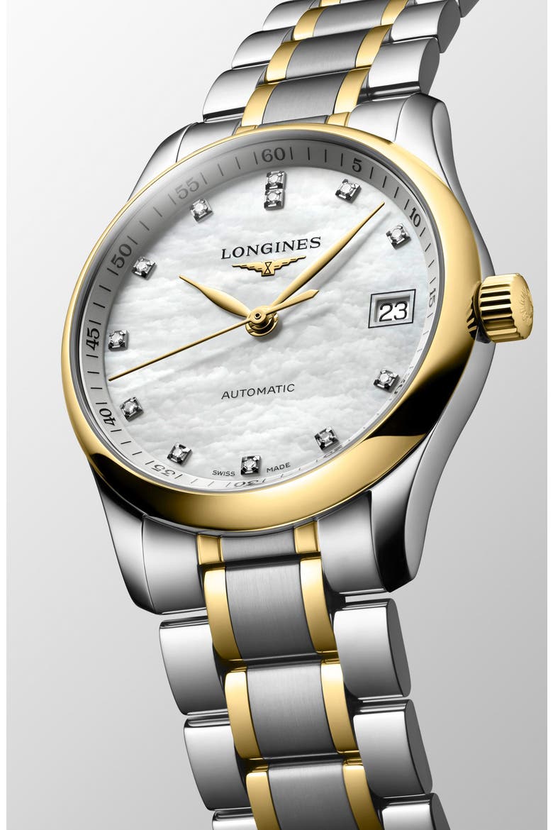 Master Bracelet Watch, 34mm, Alternate, color, MOTHER OF PEARL