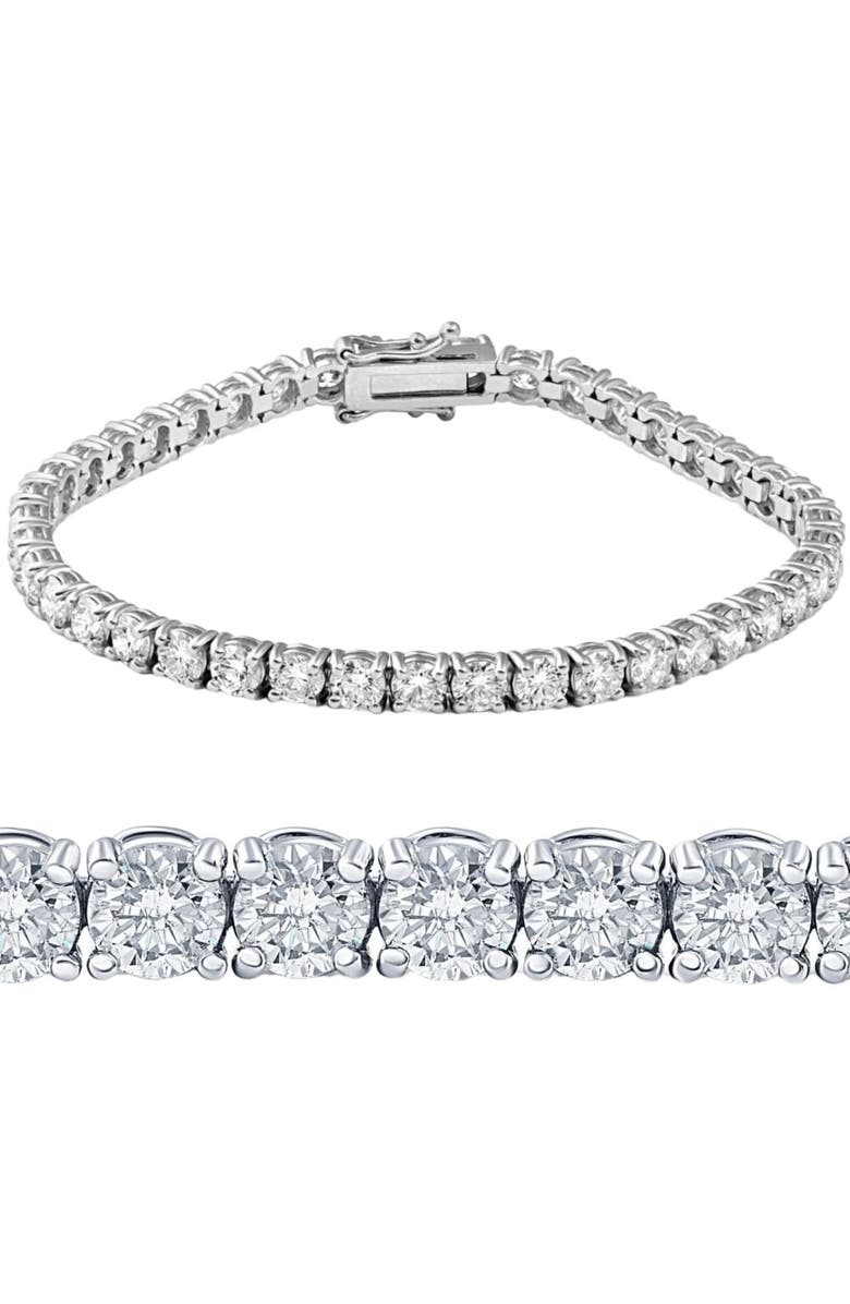 Bliss Diamond 11ct Lab-Created Diamond Tennis Bracelet 14K Gold 7", Main, color, 14K White Gold