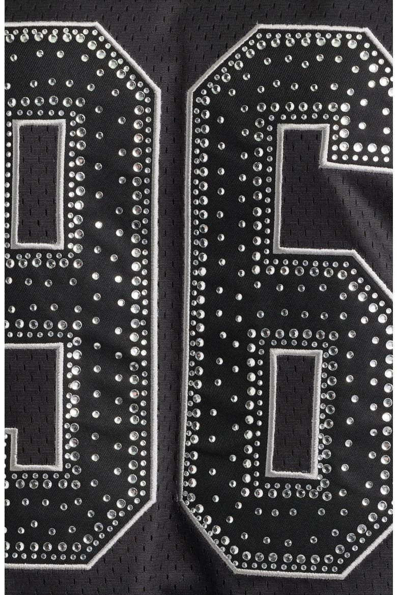 Cropped Football Jersey, Alternate, color, BLACK BEAUTY