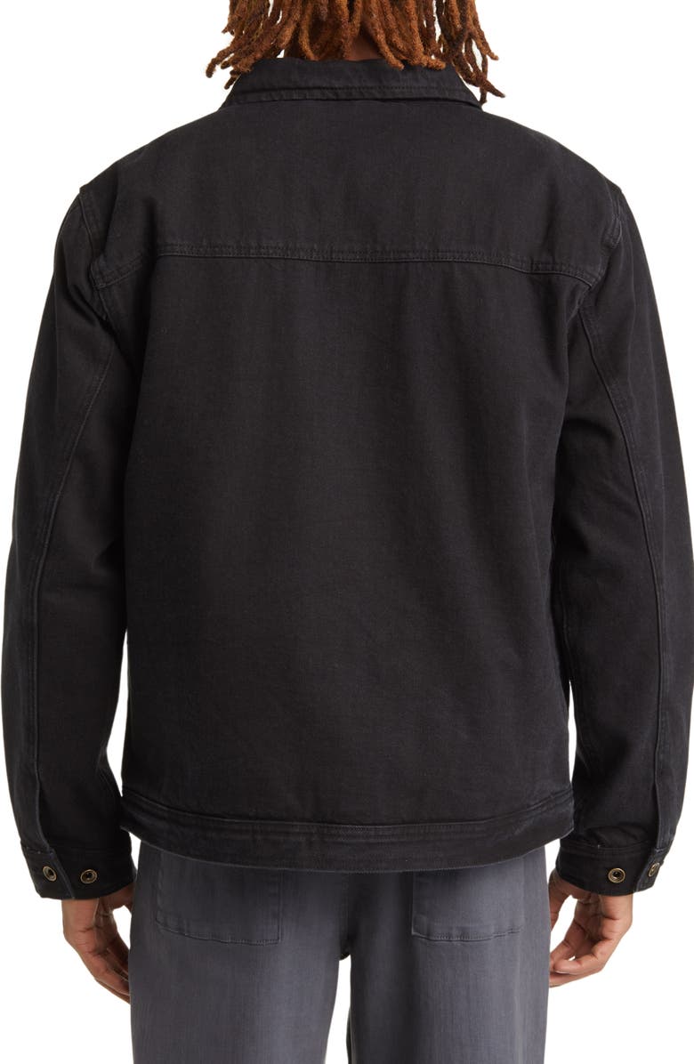 Vans Donato Denim & High Pile Fleece Trucker Jacket, Alternate, color, 