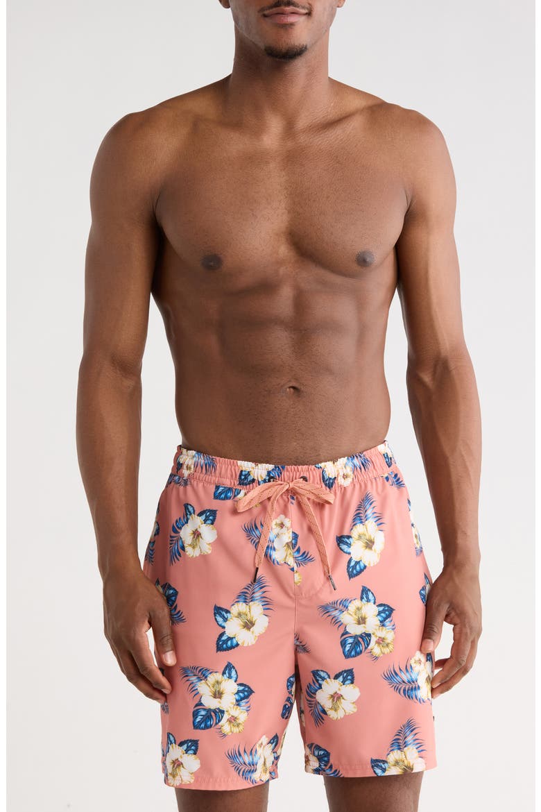 Snorkel Volley Swim Trunks, Main, color, CANYON CLAY