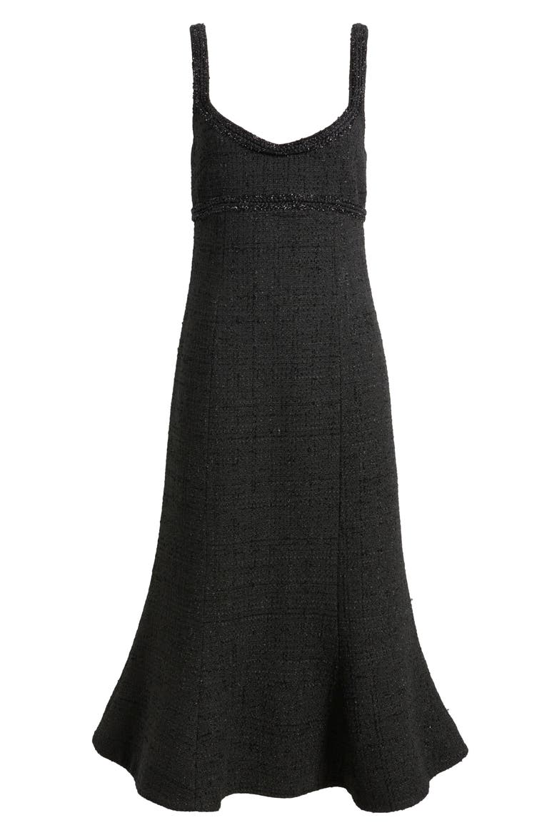 Shoshana Metallic Tweed Cocktail Dress, Alternate, color, BLACK