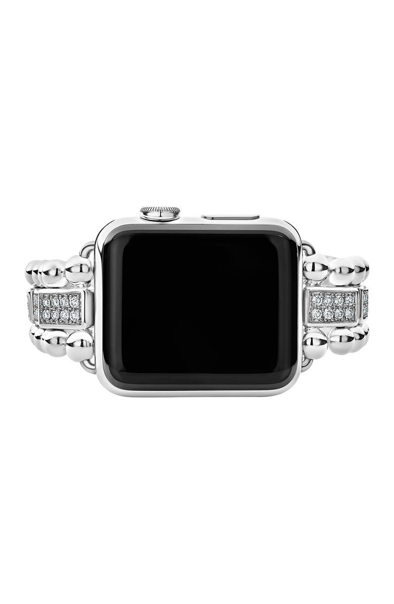 LAGOS Smart Caviar Diamond Apple Watch<sup>®</sup> Band & Diamond Caviar Bracelet Set, Alternate, color, 