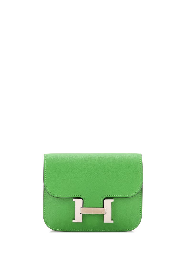 Constance Slim Wallet Evercolor, Main, color, Vert Yucca