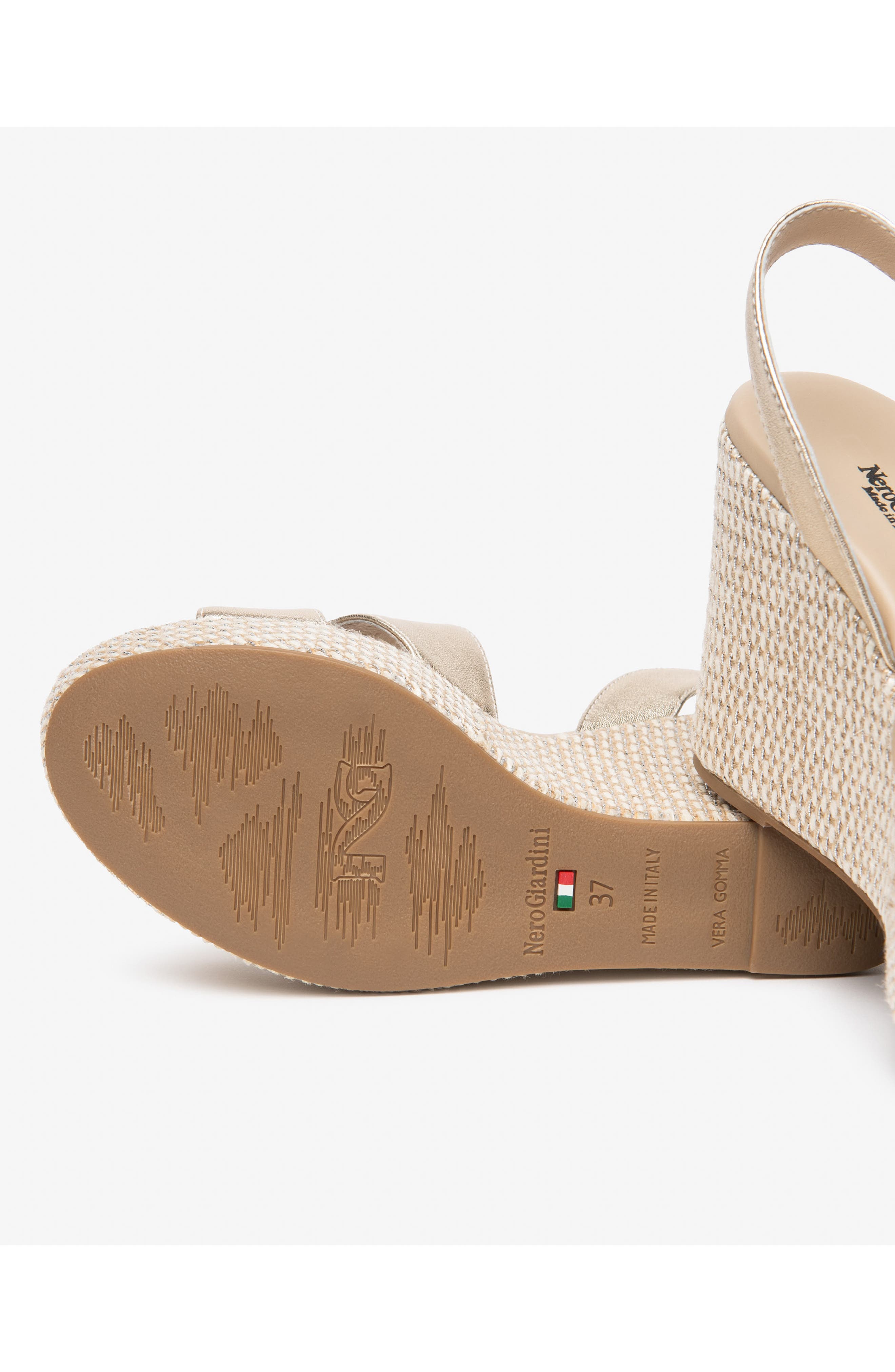 Slingback Platform Wedge Sandal, Alternate, color, GOLD