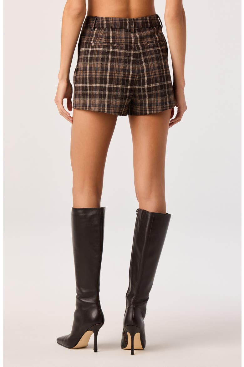 Wynn Plaid Shorts, Alternate, color, BROWN PLAID