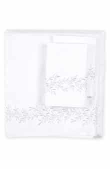 Floral Leaf Embroidered 600 Thread Count 100% Cotton Sheets