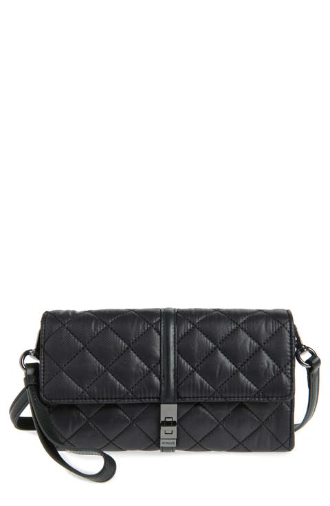 Astor Diamond Quilted Nylon Convertible Crossbody Bag