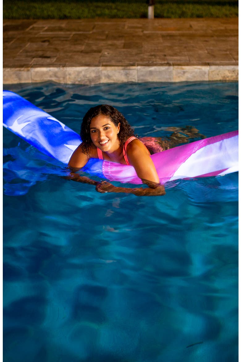 Stars & Stripes LED Noodle Pool Float, Alternate, color, RED