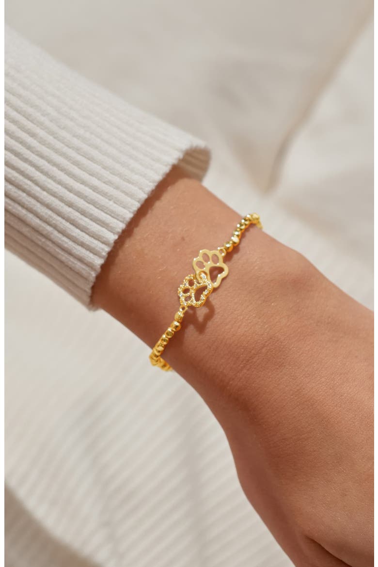 Forever Yours 'Perfect Paw Print' Bracelet In Gold-Tone Plating, Alternate, color, Metallic Gold