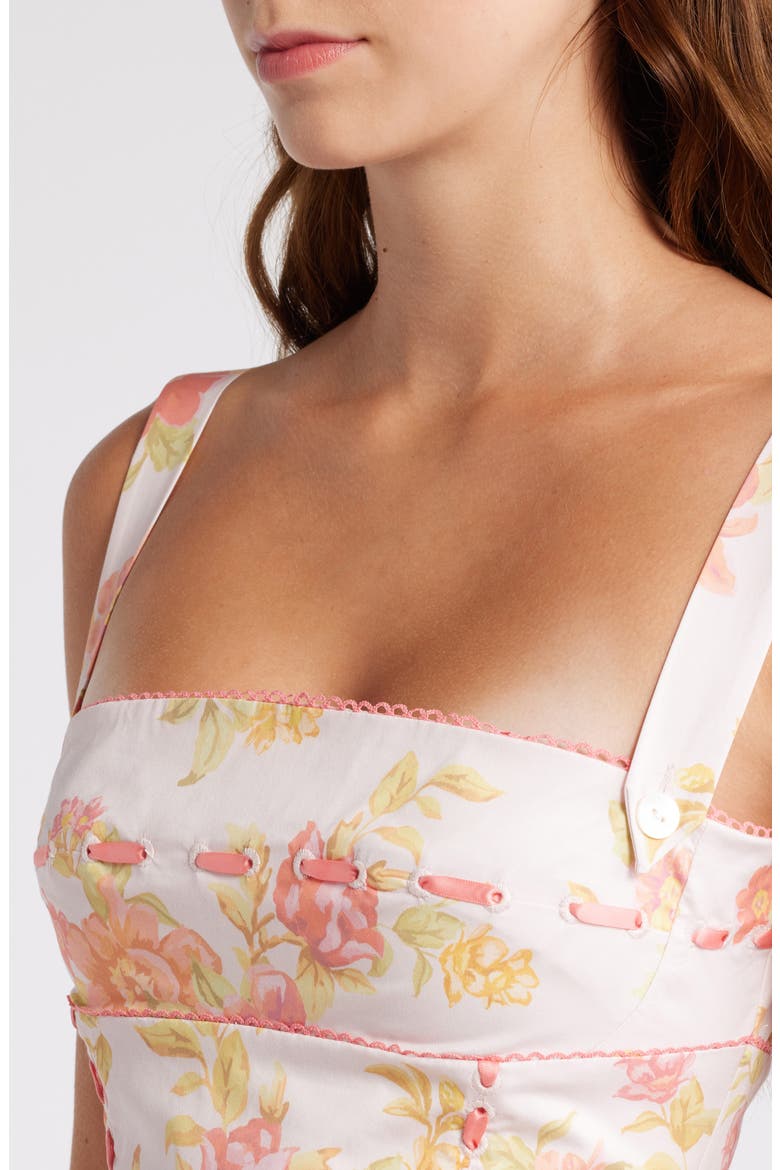 Vivien Midi Sundress, Alternate, color, PEACHED POPPY PRINT
