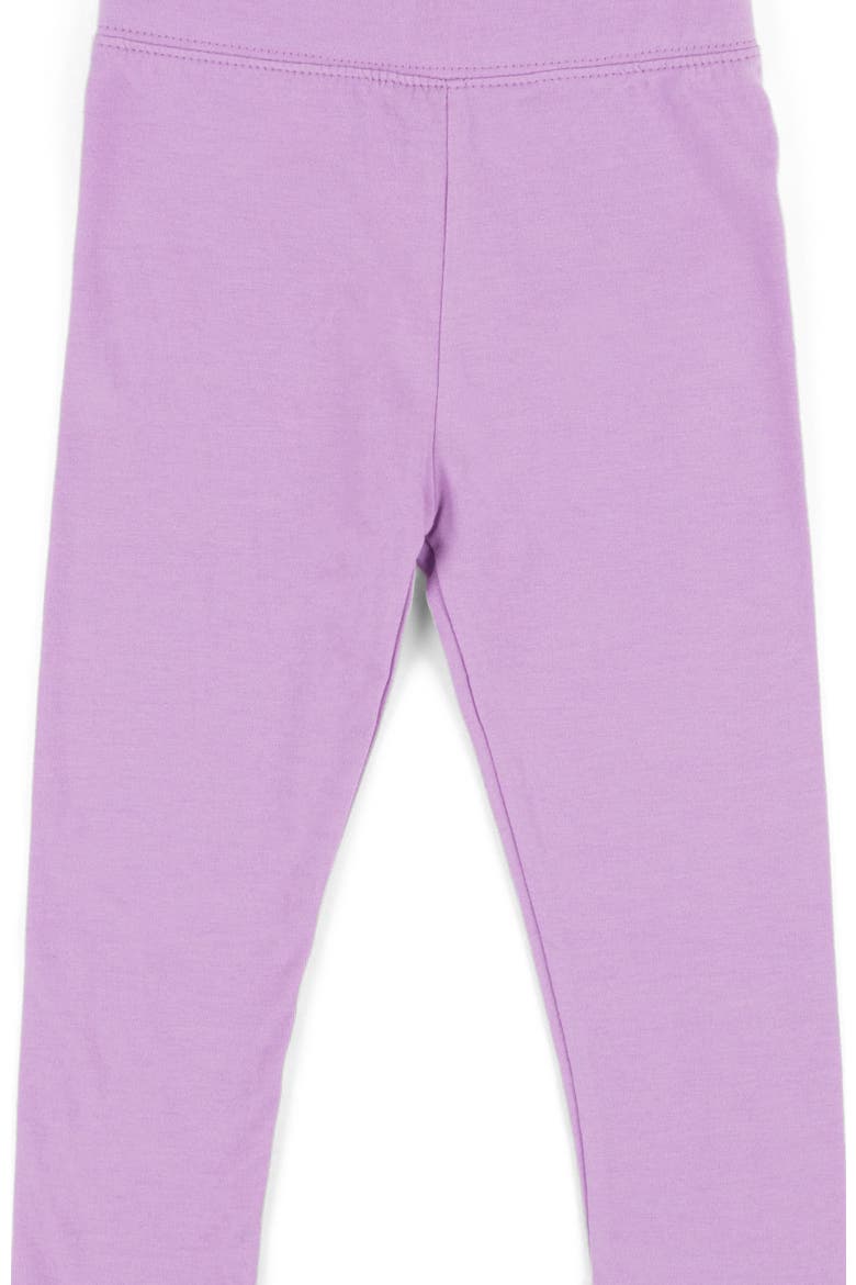 Girls Cotton Leggings, Solid Colors, Alternate, color, PURPLE