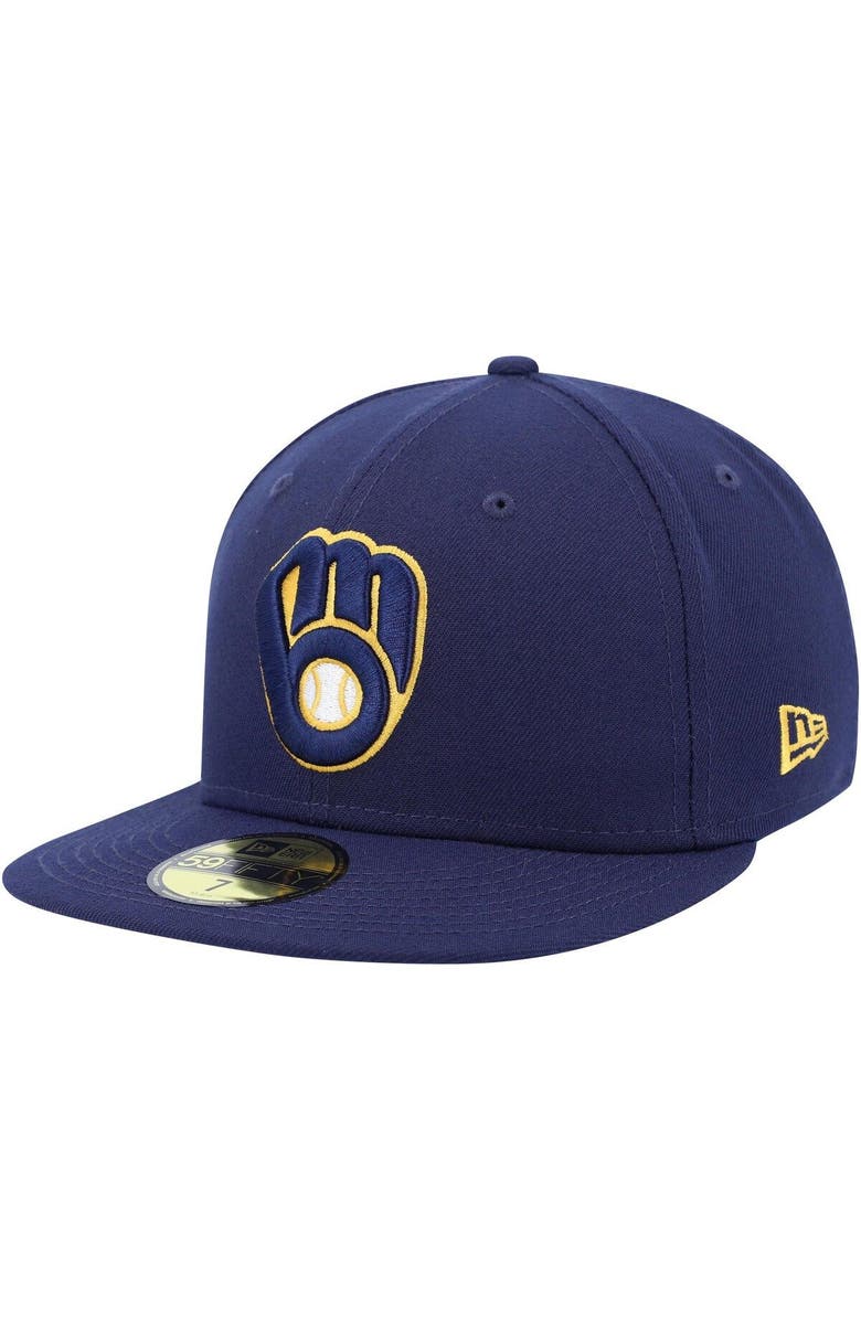 New Era Men's New Era Navy Milwaukee Brewers 9/11 Memorial Side Patch 59FIFTY Fitted Hat, Alternate, color, Navy