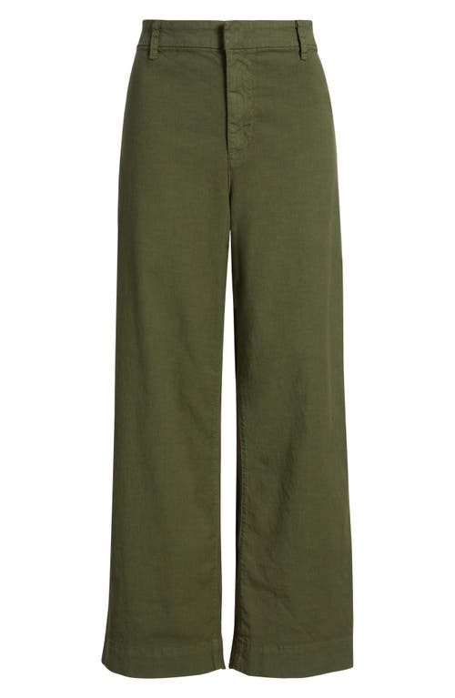 Frank & Eileen Westport The Italian Ankle Wide Leg Pants In Green