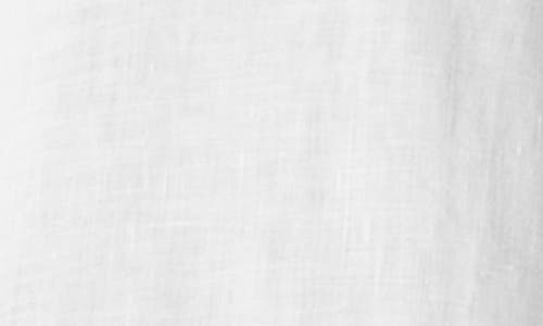 Eileen Fisher Classic Collar Organic Linen Long Button-up Shirt In White